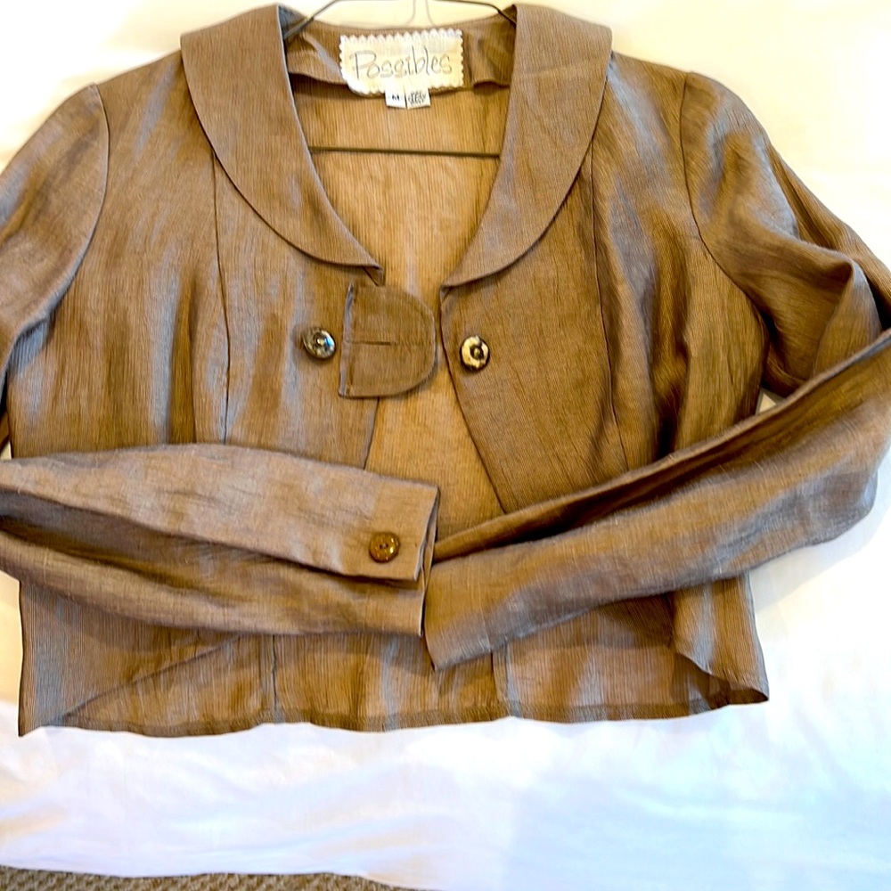 Linen / silk threaded custom bolero jacket